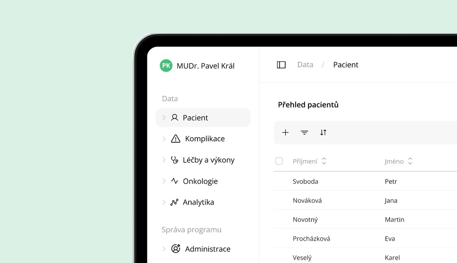 Sledování pooperačních komplikací